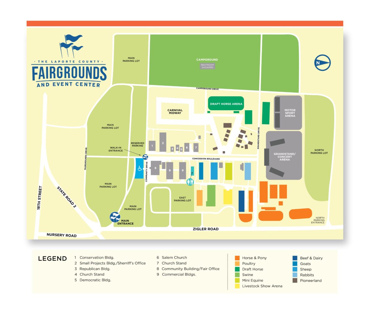Directions & Venue Map La Porte County Fairgrounds and Events Center